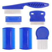 BTideas 6 pack Flea Lice Comb, Lice Combing Kit,Grooming Combs, Blue