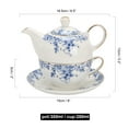 thumbnail image 3 of Qeeadeea Tea For One Teapot And Cup Set, Bone China Tea Set, Tea Pot Gift Sets For Women, Tea Pot And Cups Set-blue and white porcelain-pot 350ml,cup 250ml, 3 of 7