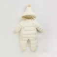 thumbnail image 3 of URMAGIC 0-12M Baby Girls Boy Snowsuit Romper, Warm Newborn Hooded Puffer Windproof Jumpsuit for Winter Autumn, 3 of 3