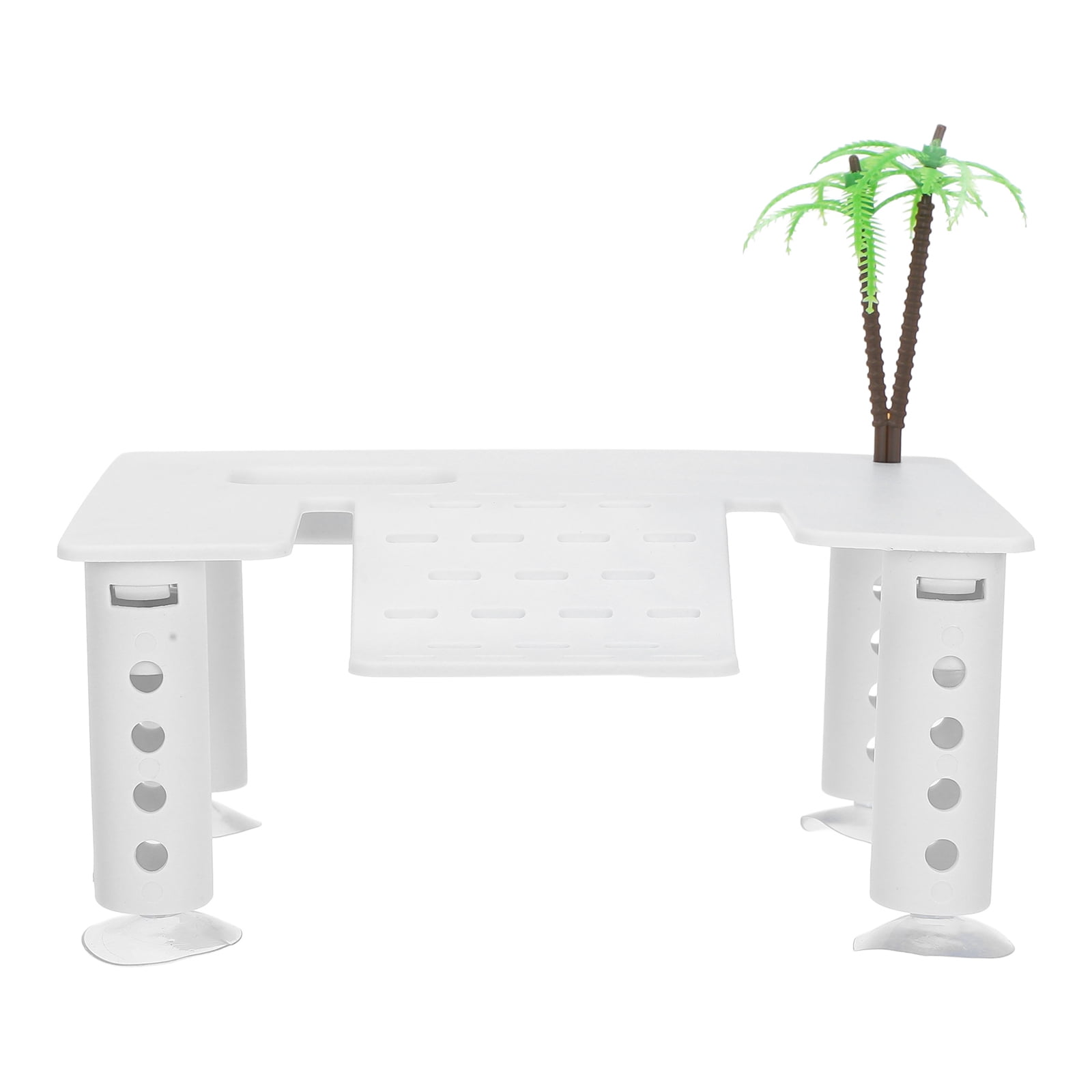 HAMPPLIES Turtle Topper Basking Platform Turtle Basking Platform White ABS Climbing Exercise Terrarium 1Pack