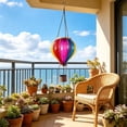 thumbnail image 3 of Rainbow Glass Effect Hot Air Balloon Solar Lantern, Waterproof Hanging Flame Light with Auto On/Off, Outdoor Decor Lamp for Garden Patio Yard Party, 3 of 5