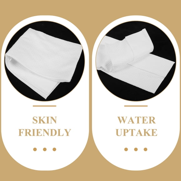 OFFIGAM 5 Sets Disposable Washcloth White Cotton Absorbent Hotel Stay