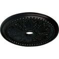 thumbnail image 3 of Ekena Millwork 27 1/2"OD x 4"ID x 1 1/2"P Winsor Ceiling Medallion (Fits Canopies up to 4"), Hand-Painted Jet Black, 3 of 5