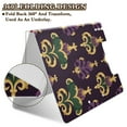 thumbnail image 2 of FORMRS A4 Clipboard Folder with Pen Holder Horizontal Foldable School Office Binder, Gold and Purple Floral Pattern, 2 of 9