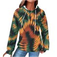 thumbnail image 6 of Yertdoel Hoodies for Women Fashion Printed Fleece Lined Drawstring Pullover Hooded Sweatshirt Outdoor Casual Warm Cozy Hoodie Top with Pocket, 6 of 7