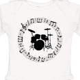thumbnail image 4 of Inktastic Drummer Percussionist Music Gift Boys or Girls Long Sleeve Baby Bodysuit, 4 of 5