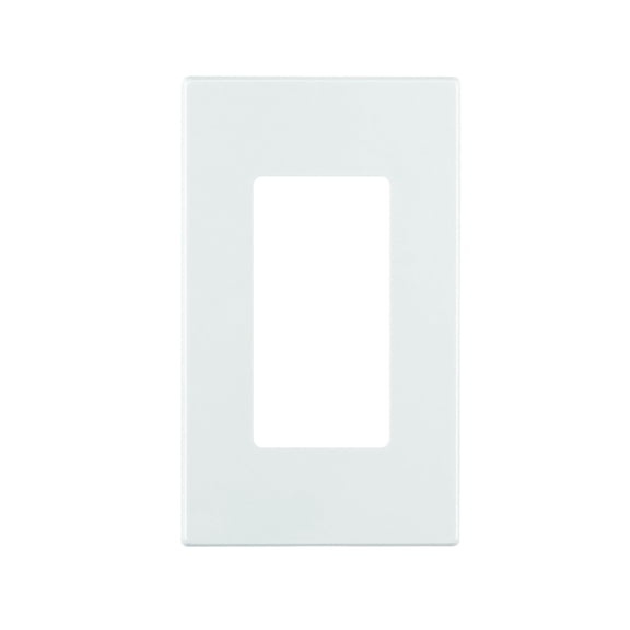 1X Screwless Decorator Outlet Wall Plate GFCI Rocker Switch Cover 1 Gang White