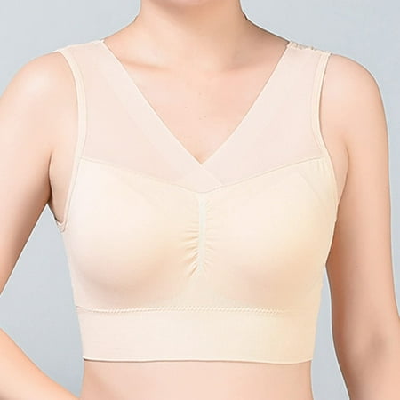 HCURIBAD Clearance! Wireless Bras  Seamless Bras for Women Sleep Leisure Sports Yoga Bra Padded Wireless Thin Soft Comfy Pullover Tops Plus Size  Push up Bra  Backless Bra  Bras for Women A XL