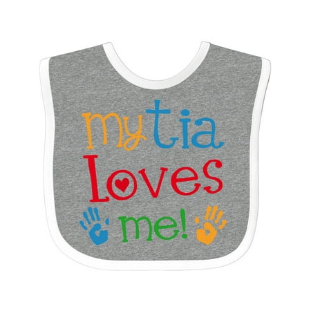 

Inktastic My Tia Loves Me Gift Baby Boy or Baby Girl Bib