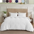 thumbnail image 2 of JERFIT Cotton Duvet Cover White Twin Size - Soft Breathable Bedding Set with Zipper Closure, Wrinkle & Fade Resistant, Easy Care, 2 of 5