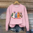 thumbnail image 4 of Craaazy Women's Funny Christmas Printed Long Sleeved Shirt Round Neck Christmas Sweatshirt Gifts, 4 of 5