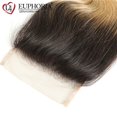 thumbnail image 5 of Euphoria-mechones de cabello humano brasileño ondulado, pelo Remy ombré Rubio 27 con cierre, Color rojo 1B 99J, 4x4, 5 of 5