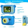 thumbnail image 3 of Moclever Kids Digital Camera, Kids Video Camera with 2.0in Screen 4X Digital Zoom 5 Games 32G MMC Card for 3-10 Years Boys Girls, Blue, 3 of 14