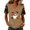 05# Khaki, variant on Qwertyu Womens Halloween Shirts Plus Size Funny Ghost Print Short Sleeve V Neck Halloween T-Shirts Casual Loose Cute Halloween Tee Tops Orange M