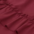 thumbnail image 6 of TrdSipl Midi Skirts for Women Boho Medieval Skirt Flowy Drawstring Retro Skirts a Line Ruffle Hem Halloween Party Ren Faire Costume Wine XL, 6 of 8
