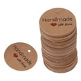 thumbnail image 1 of 100 Etiquetas de Papel Kraft Hechas A Mano, Lindas Minitarjetas Redondas Para Etiquetas de Precios, Regalos, Ropa y Más, Manualidad Con Cintas o Cuerdas, 1 of 7