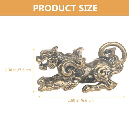 

Kylin Statue Brass Antique Kylin Wealth Prosperity Statue Chinese Kylin Guardian Home Decoration