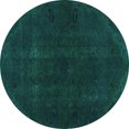 thumbnail image 1 of Ahgly Company Indoor Round Persian Turquoise Blue Bohemian Area Rugs, 7' Round, 1 of 4