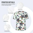 thumbnail image 4 of Daiia Dinosaur on Excavator2 Mens Baseball Jersey Button Down Shirts Short Sleeve Sports Uniforms-3X-Large, 4 of 9