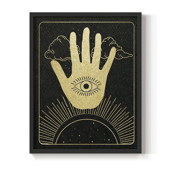 Celestial Palm in Paper Solid Wood 8 x 10 Framed Print