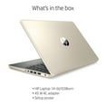 thumbnail image 6 of HP 14" Laptop, Intel Core i3-1005G1, 4GB SDRAM, 128GB SSD, Pale Gold, 14-DQ1038wm, 6 of 9