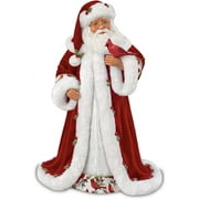 The Ashton-Drake Galleries Karen Vander Logt Winter Blessings Musical Santa Doll Handcrafted Hand Painted Holds Glittery Cardinal 23-inches