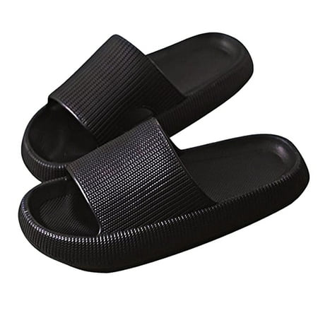 

Pillow Slippers for Women and Men Non Slip Quick Drying Shower Slides Bathroom Sandals | Ultra Cushion | Thick Sole