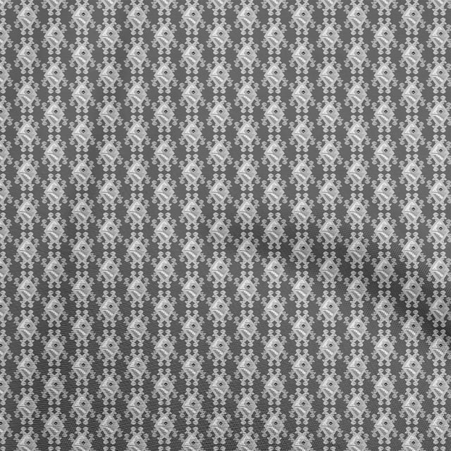 oneOone Viscose Chiffon Gray Fabric Asian Kilim Sewing Craft Projects Fabric Prints By Yard 42 Inch Wide