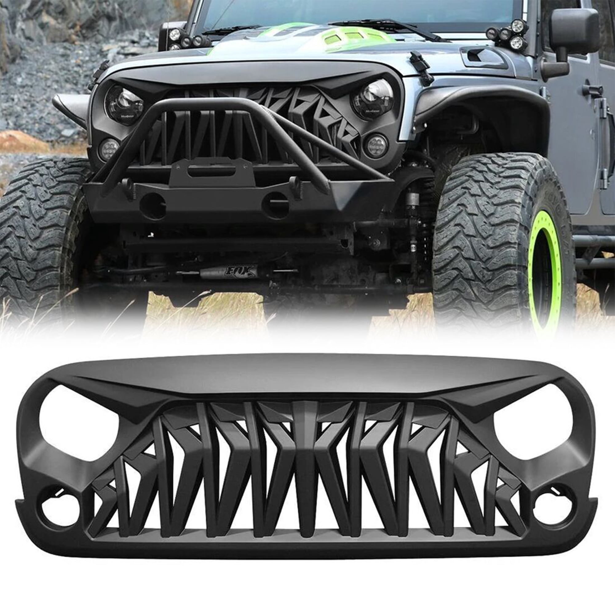 American Modified Shark Grille for 2007 to 2018 Jeep Models, Matte Black |  Walmart Canada