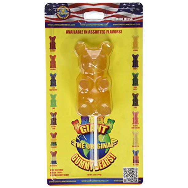 Giant Gummy Bear On A Stick Pineapple