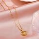 thumbnail image 4 of Collar de perlas con concha marina, circonita cúbica transparente, collar colgante con jaula de concha, gargantilla de vieira veraniega, joyería de acero de titanio para mujer, ideal para la playa., 4 of 7