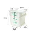 thumbnail image 5 of Excellante 4 quart plastic square food storage containers - white, NSF certified, comes in each, 5 of 5