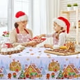 thumbnail image 5 of Christmas Gingerbread Tablecloth Gingerbread Man House Xmas Table Cover Polyester Christmas Tree Tablecloth Rectangle for Winter Xmas Holiday Dinner Decor Party Favors, 60 x 84 Inch, 5 of 6