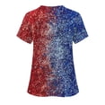 thumbnail image 4 of Gamivast Scrubs for Women Distressed Flag Star Print Short Sleeve Nursing Scrubs Breathable V-Neck Scrub Shirts Relaxed Healthcare Workwear Top, 4 of 5