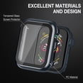 thumbnail image 4 of Apple Watch Case for Apple Watch Series 8 Series 7 41mm with Built-in Tempered Glass Screen Protector, All-Around Ultra-Thin Bumper Full Cover Hard PC Protective Case for iWatch, Midnight, 4 of 5