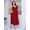 Red, variant on Plus Size Nightgown for Women Sleeveless Red Plaid Oversized Sleepwear, Sizes 1XL-4X