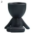 thumbnail image 2 of Cheers.US Ceramic People Planters Pot Succulent Cactus Head Flower Pot Creative Sculpture Mini Flower Vase Top Table Display Planters for Air Plants and Other Mini Plants for Home Tabletop, 2 of 7