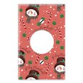 thumbnail image 1 of WIRESTER 1-Gang 1.406-Inch Hole Device Telephone/Cable Blank Receptable Wall Plate Cover, Snowman Sugar Cane Christmas, 1 of 6