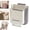 Grayish white, variant on Hanging Kitchen Trash Can Collapsable Transparent, Foldable Waste Bin for Door Space Saver
