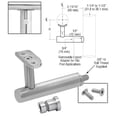 thumbnail image 2 of CRL HR2EPBS 316 Brushed Stainless Long Arm Malibu Series Post Mounted Hand Rail Bracket, 2 of 6