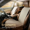 thumbnail image 6 of IVICY Faux Linen Front Car Seat Cover – Durable, Non-Slip Seat Protector for Cars – 1 Unit, Beige, 6 of 8