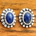 thumbnail image 4 of Lapis Lazuli - Afghanistan Stud 925 Sterling Silver Earrings Jewelry DGE1066_A E-1121, 4 of 7