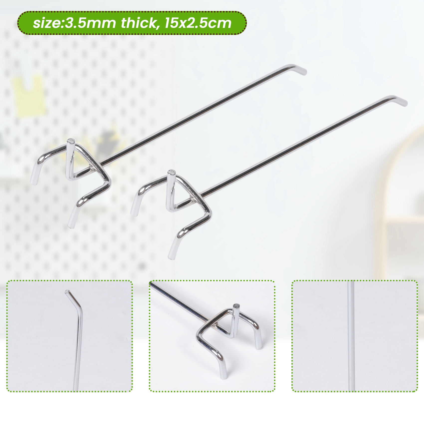HOT! 50 Pcs 6-Inch Pegboard Hooks Metal Shelving and Organizer Assortment Garage Storage