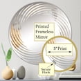 thumbnail image 3 of Designart "Neutral Toned Storm Calm" Storms Spiral Round Wall Mirror - Landscapes Oval Printed Decorative Mirror - Multiple Color Options, 3 of 5