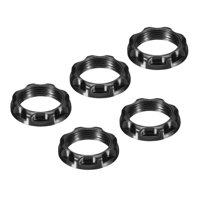 Adaptador de soporte de sombra de lámpara Uxcell E12 Anillo fenólico para accesorios de luz Negro 5 Pcs