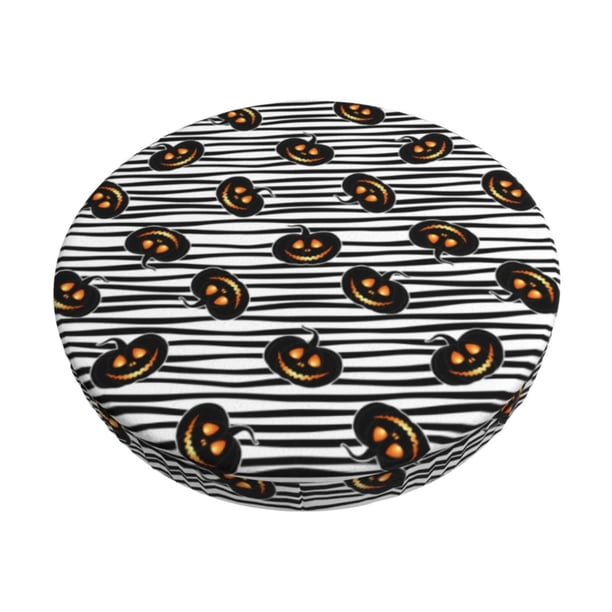 Balery Haloween Pumpkins Fundas de asiento para taburete de bar redondo de tela de terciopelo ajustables que protegen de arañazos y manchas para sillas de 14 a 17 pulgadas.-13 inch