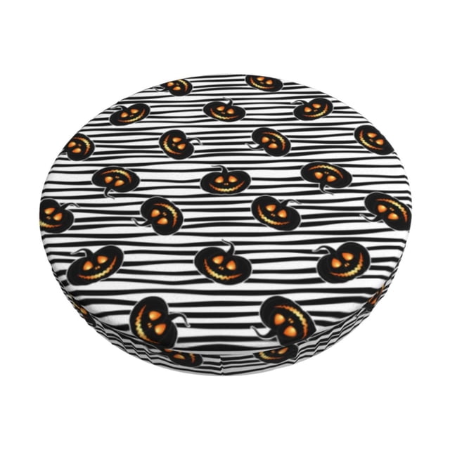 Balery Haloween Pumpkins Fundas de asiento para taburete de bar redondo de tela de terciopelo ajustables que protegen de arañazos y manchas para sillas de 14 a 17 pulgadas.-14 inch