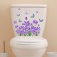 thumbnail image 2 of Pegatina decorativa para azulejos de baño, mariposa, flor morada, hierba verde fresca, calcomanía de pared para despegar y pegar (25*30cm), 2 of 5