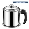 thumbnail image 1 of Zootealy Kitchen Oil Pot Stainless Steel Oil Filter Household Cooking Oil Fat Separator with Lid, 1 of 8