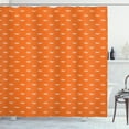 thumbnail image 1 of Ambesonne Gecko Shower Curtain, Exotic Wildlife Pattern, 69"Wx84"L, White and Orange, 1 of 3